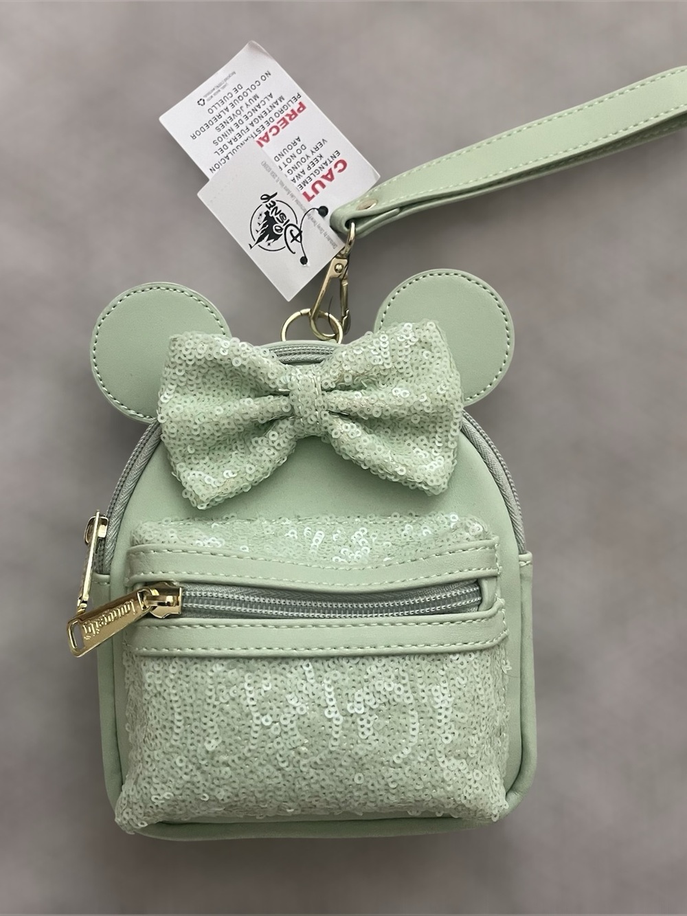 Minnie Mouse Sequin Wristlet Disney Parks Loungefly